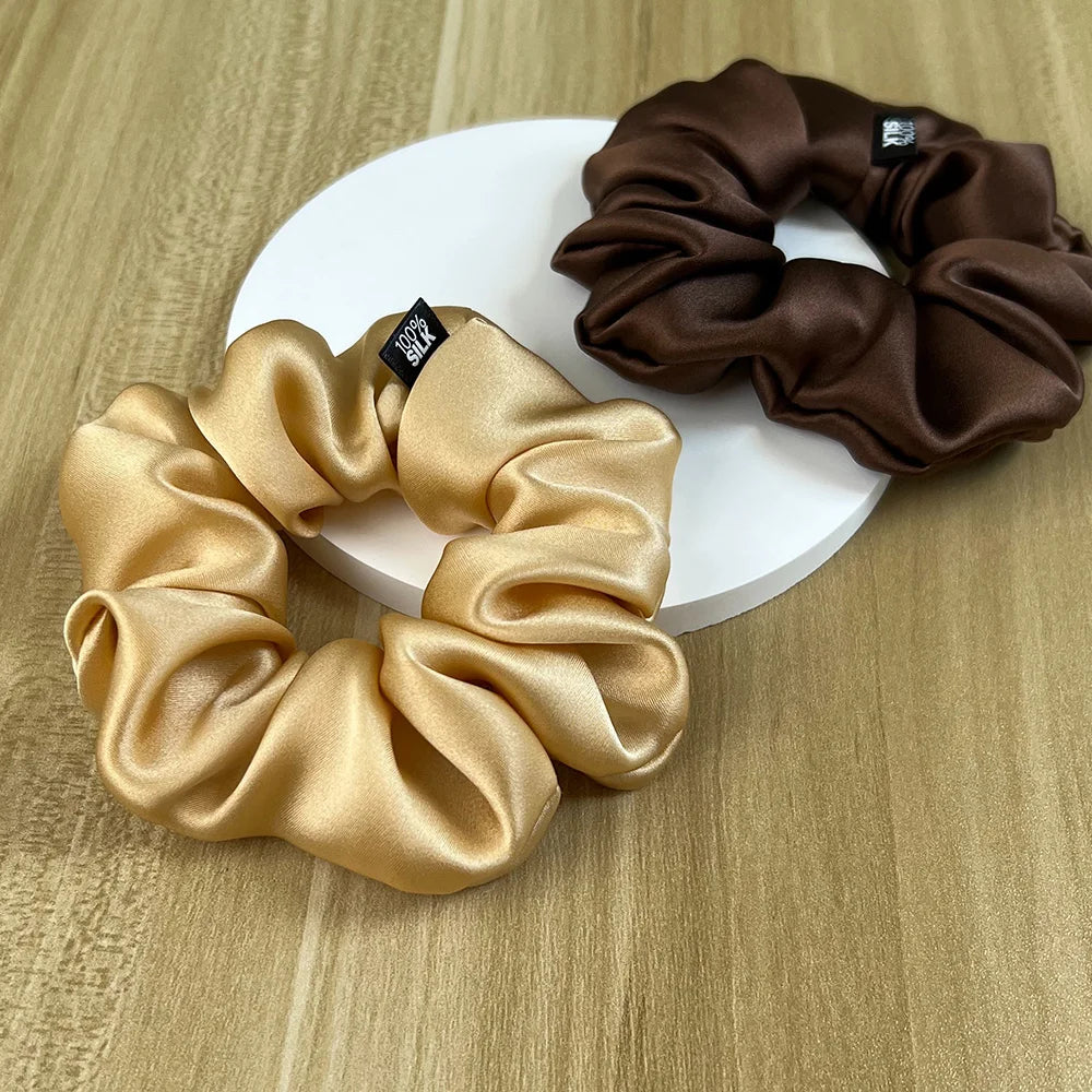 100% Mulberry Silk Hair Scrunchies