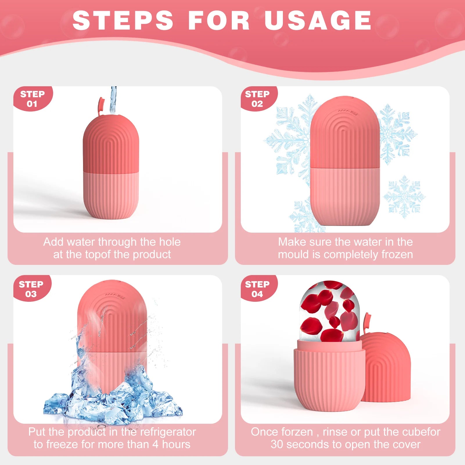 Reusable Silicone Face Ice Roller