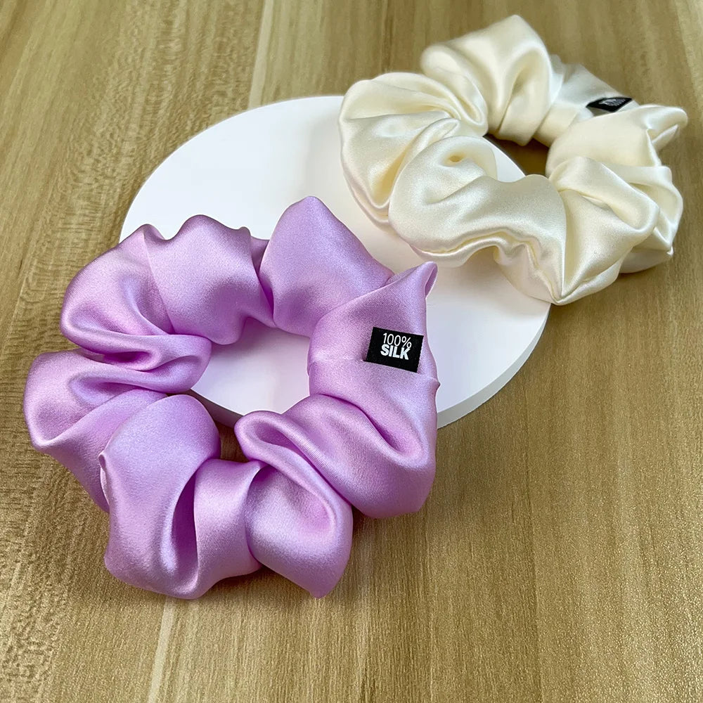 100% Mulberry Silk Hair Scrunchies